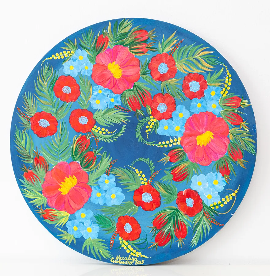 Image of Dog-roses by Nataliya Garbovska, made of Acrylic, Painting medium, part of the Ukraine series