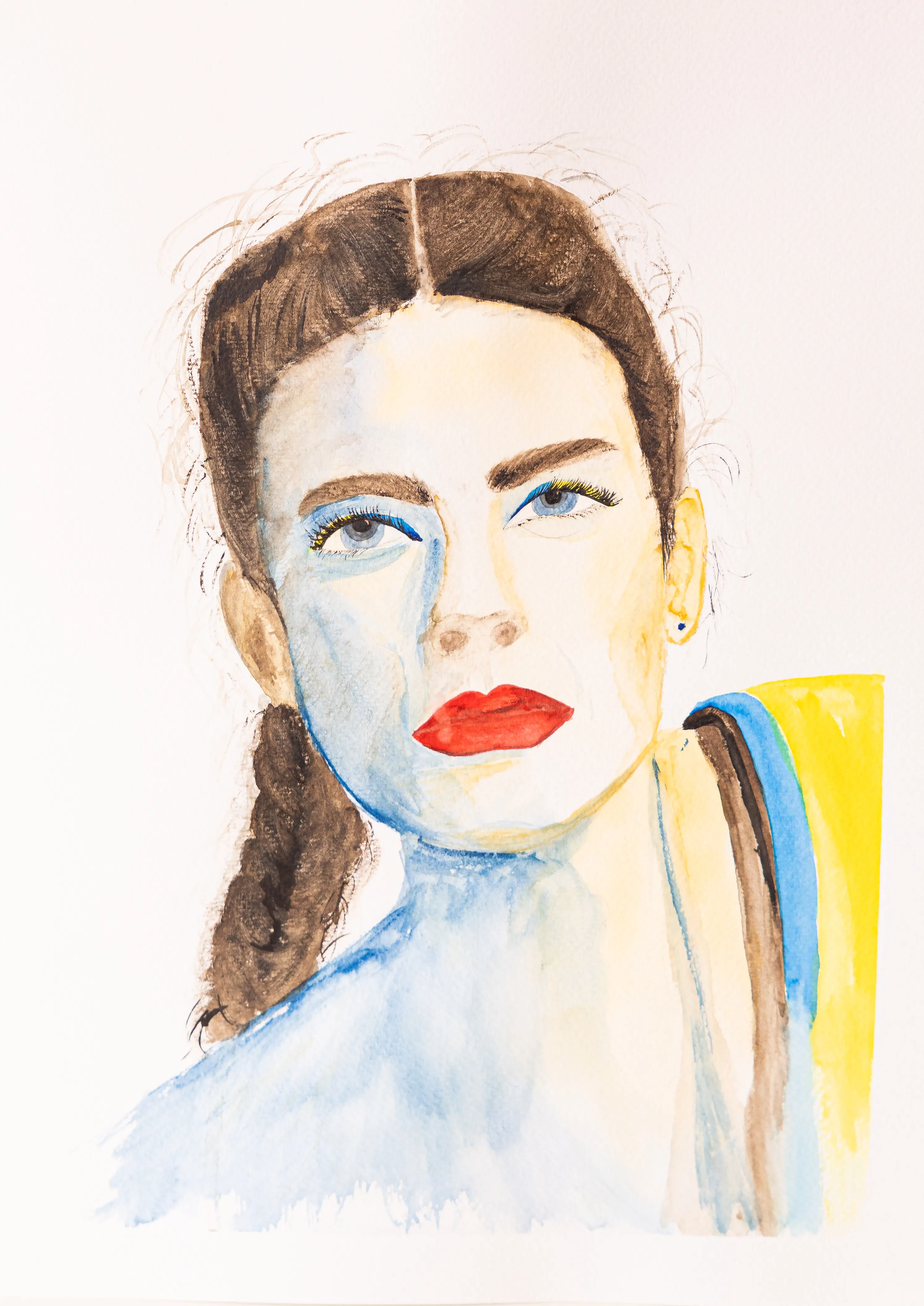 Image of Yaroslava Moguchykh by Nataliya Garbovska, size: 50x70cm, made of Watercolor , Painting medium, from Abu Dhabi, UAE, part of the Ukraine series